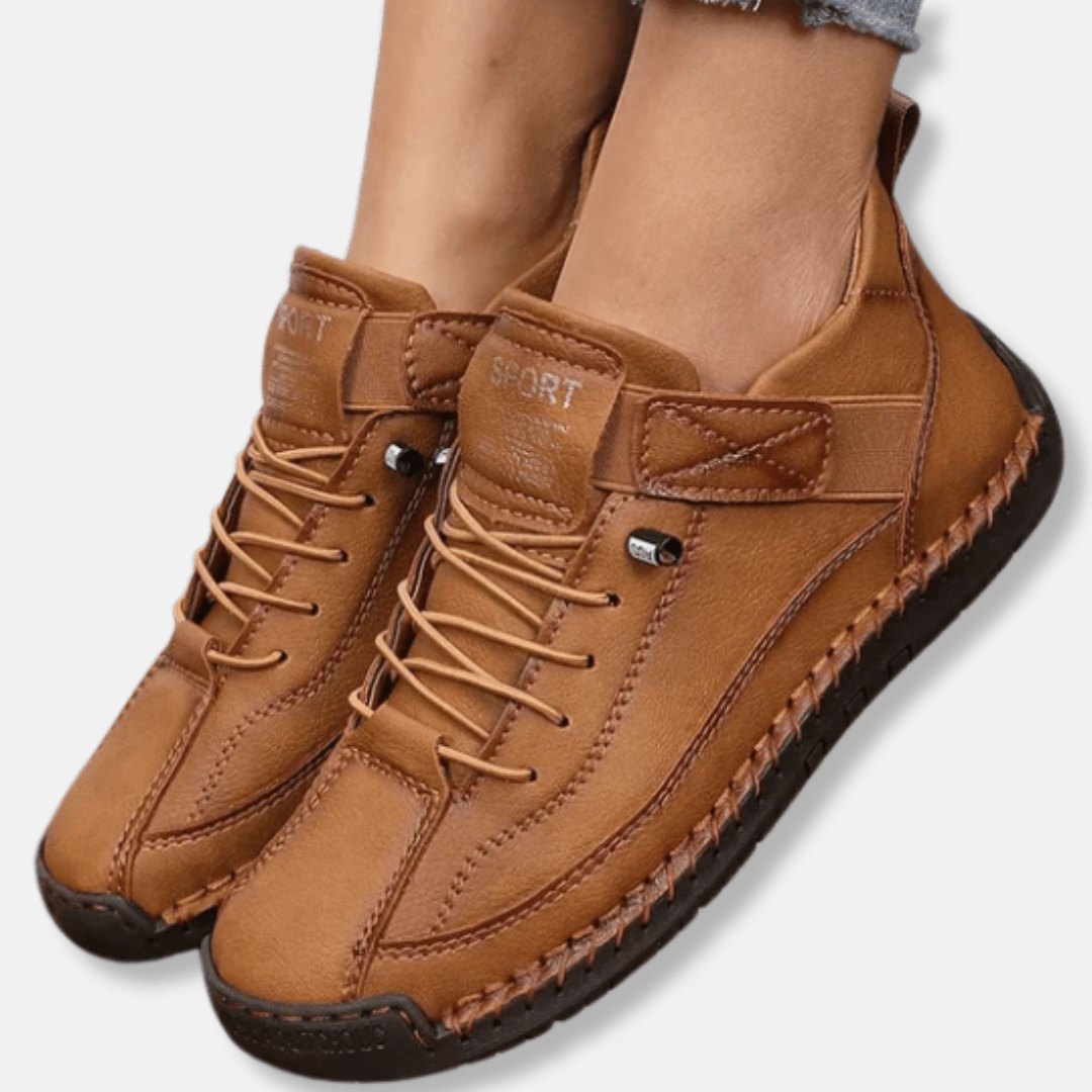 Womens Lace - Up Mid - Calf Boots Anti - Slip Sole And Padded Ankle - Nalani - UK Fashion Clothing and Decor