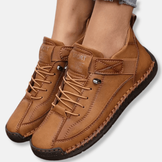 Womens Lace - Up Mid - Calf Boots Anti - Slip Sole And Padded Ankle - Nalani - UK Fashion Clothing and Decor