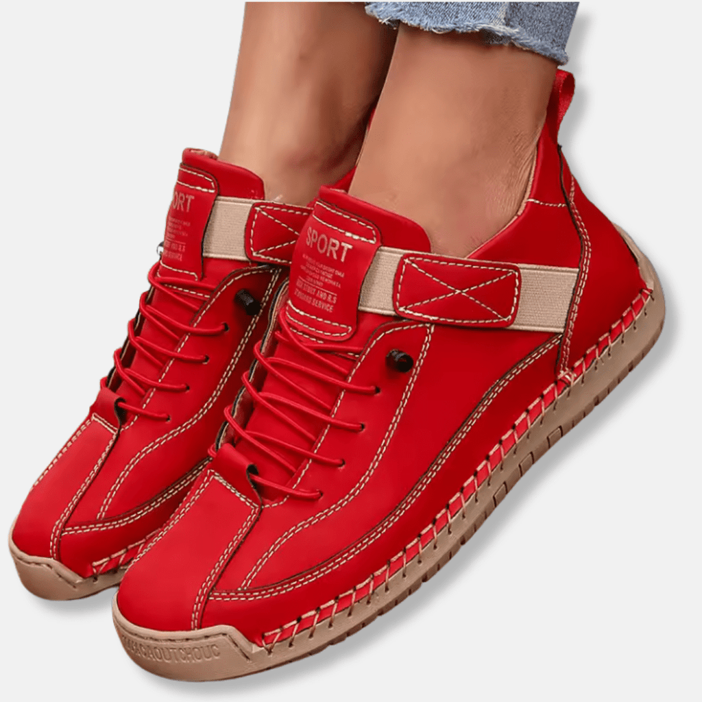 Womens Lace - Up Mid - Calf Boots Anti - Slip Sole And Padded Ankle - Nalani - UK Fashion Clothing and Decor