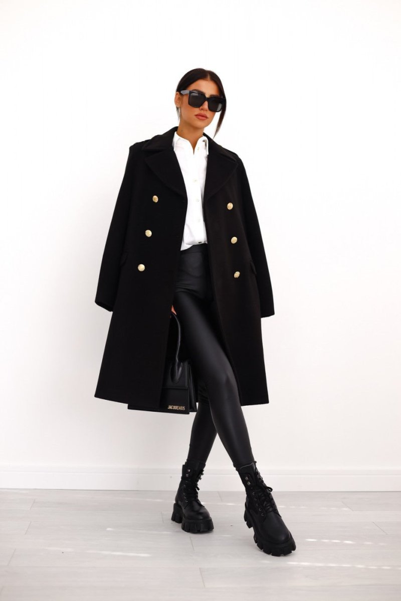 Women's lapel collar long sleeve double - breasted jacket - Nalani - UK Fashion Clothing and Decor