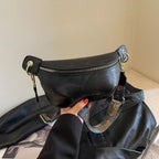 Women’s Leather Bum Bag - Crossbody Belt Bag with Embroidered Strap - Nalani - Fashion Clothing and Decor