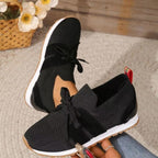 Women's Lightweight Slip-On Sneakers - Breathable Knit Everyday Wear - Nalani - Fashion Clothing and Decor