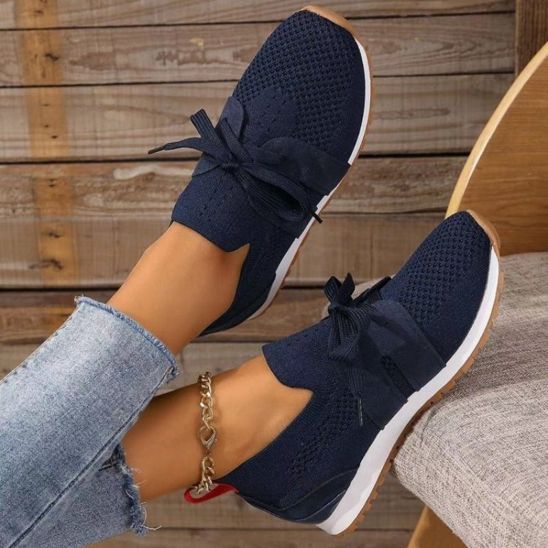 Women's Lightweight Slip-On Sneakers - Breathable Knit Everyday Wear - Nalani - Fashion Clothing and Decor