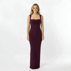Women's long fitted dress elegant evening gown square neckline slim fit - Nalani - UK and AUS Fashion Clothing and Decor