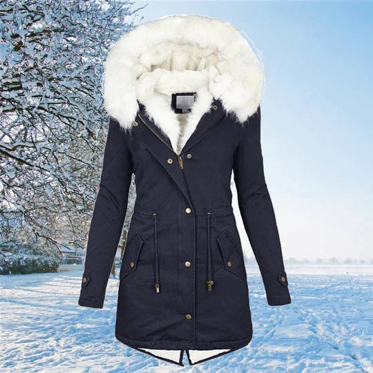 Women's long sleeve warm winter coat - Nalani - UK Fashion Clothing and Decor