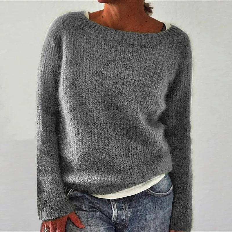 Women's loose knit boot neck sweater - Nalani - UK Fashion Clothing and Decor