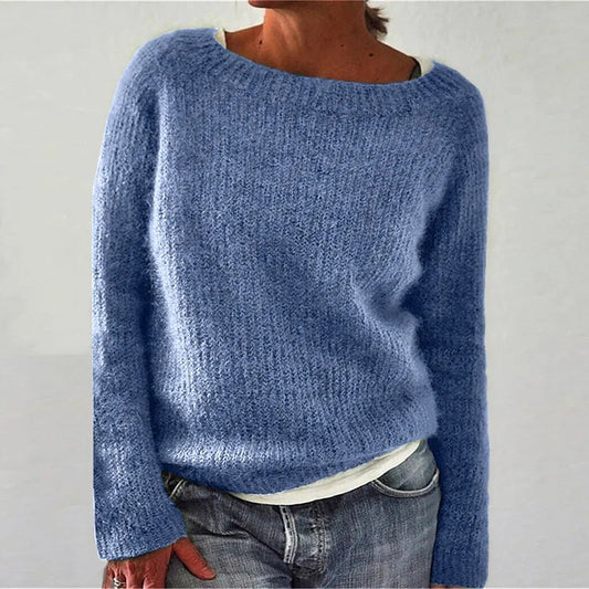 Women's loose knit boot neck sweater - Nalani - UK Fashion Clothing and Decor