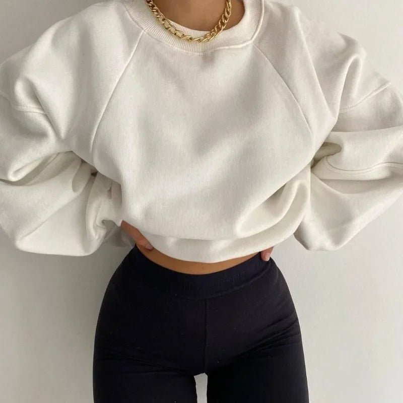 Women's loose round neck long sleeve sweater - Nalani - UK Fashion Clothing and Decor