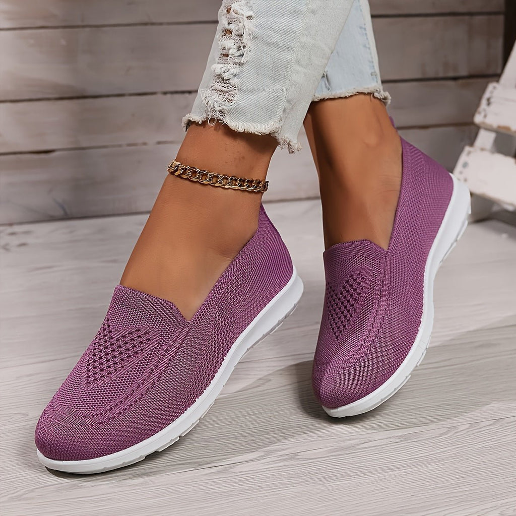 Women’s Low-Top Slip-On Sneakers - Textured Finish All-Day Comfort - Nalani - Fashion Clothing and Decor