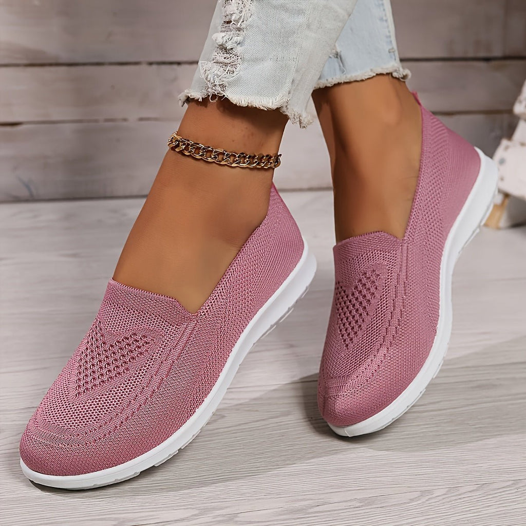 Women’s Low-Top Slip-On Sneakers - Textured Finish All-Day Comfort - Nalani - Fashion Clothing and Decor