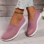 Women’s Low-Top Slip-On Sneakers - Textured Finish All-Day Comfort - Nalani - Fashion Clothing and Decor
