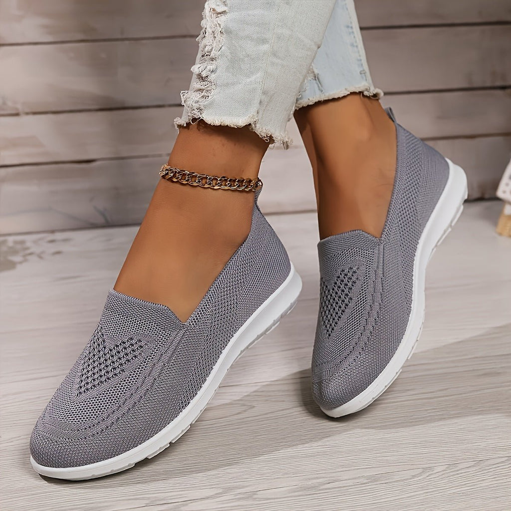 Women’s Low-Top Slip-On Sneakers - Textured Finish All-Day Comfort - Nalani - Fashion Clothing and Decor