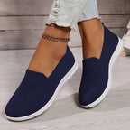 Women’s Low-Top Slip-On Sneakers - Textured Finish All-Day Comfort - Nalani - Fashion Clothing and Decor