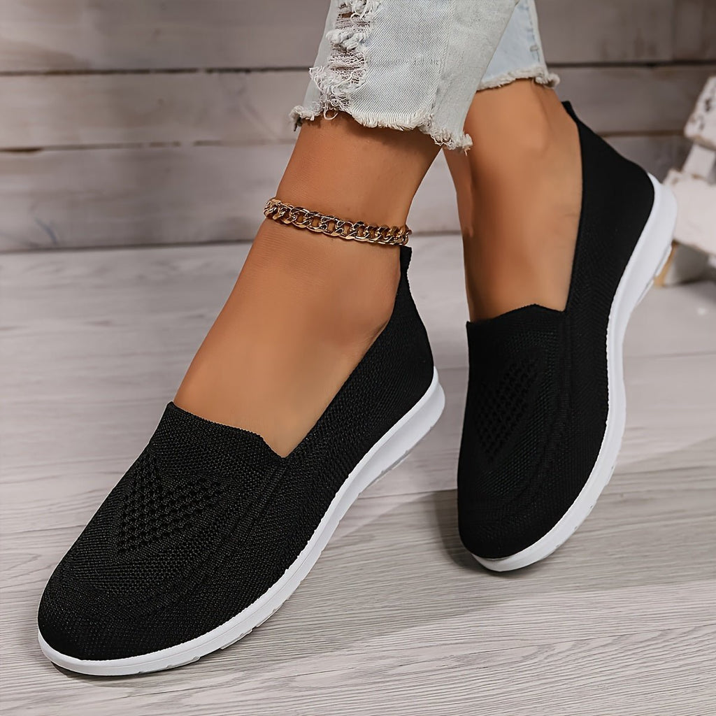 Women’s Low-Top Slip-On Sneakers - Textured Finish All-Day Comfort - Nalani - Fashion Clothing and Decor