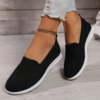 Women’s Low-Top Slip-On Sneakers - Textured Finish All-Day Comfort - Nalani - Fashion Clothing and Decor