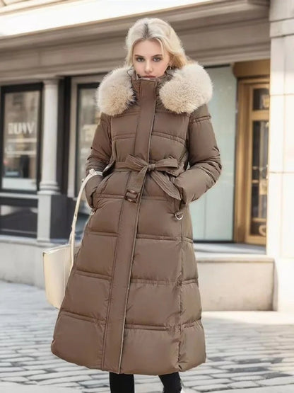 Women's luxurious long casual parka coat - Nalani - UK Fashion Clothing and Decor