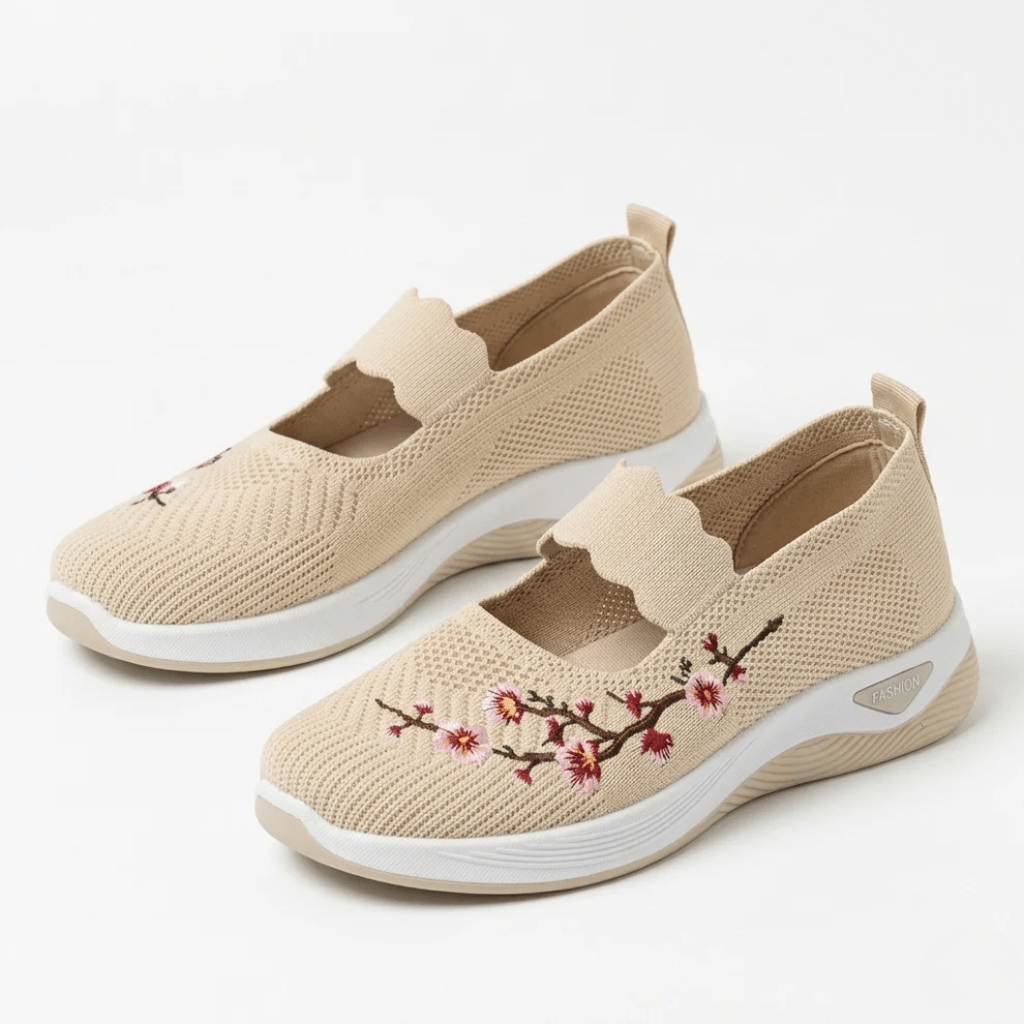Women's Non-Slip Sneakers - Breathable Knit For Daily Comfort - Nalani - Fashion Clothing and Decor
