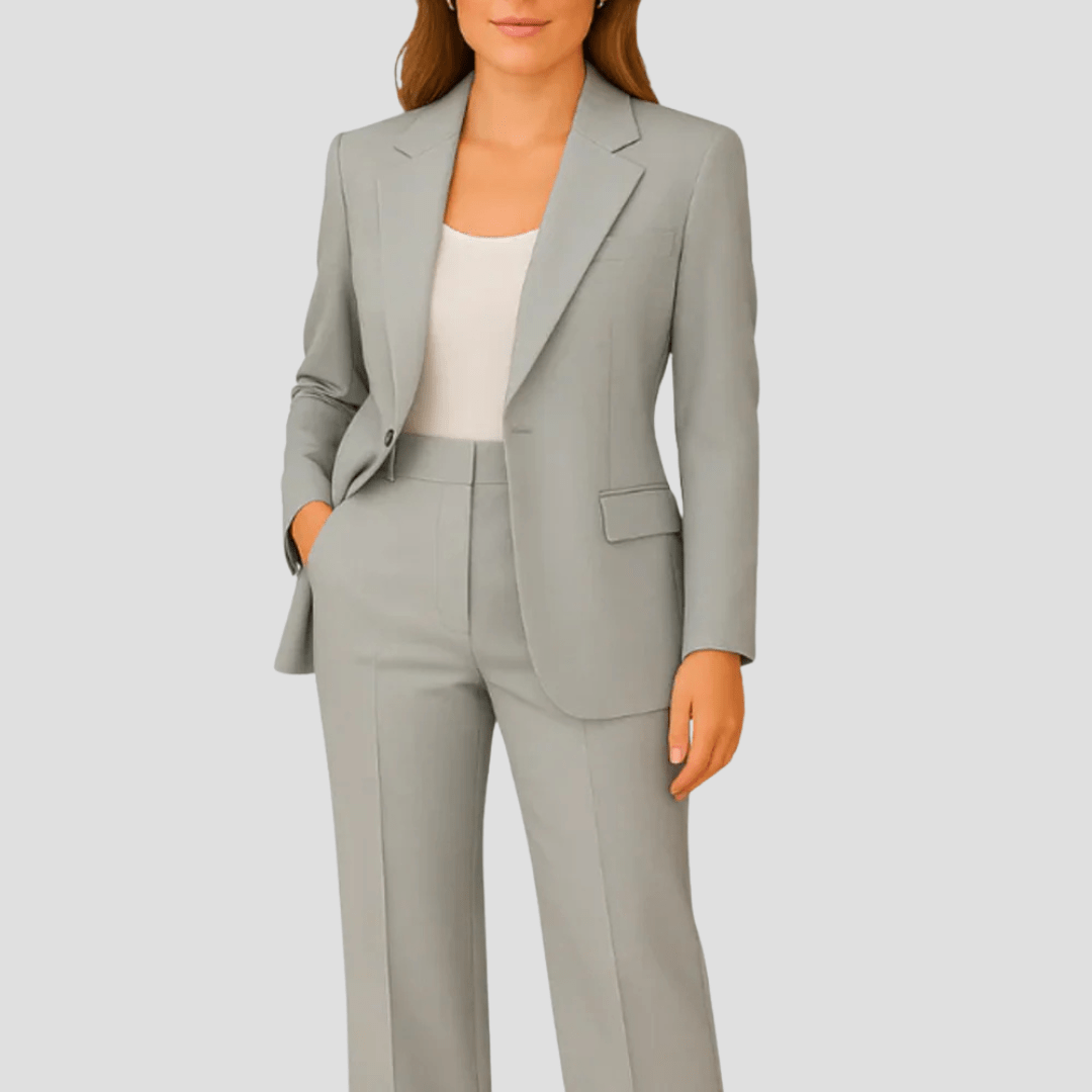 Women's Pant Suit - 2-Piece Blazer and Trousers Set - Nalani - Fashion Clothing and Decor