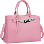 Women’s PU Leather Laptop Tote Bag - Waterproof 15.6 Inch Work Shoulder Bag - Nalani - Fashion Clothing and Decor
