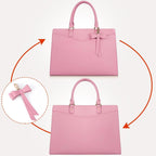 Women’s PU Leather Laptop Tote Bag - Waterproof 15.6 Inch Work Shoulder Bag - Nalani - Fashion Clothing and Decor