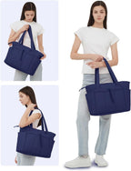 Women’s Quilted Puffer Tote Bag - Waterproof 15.6 Inch Laptop Travel Bag - Nalani - Fashion Clothing and Decor