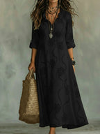 Women's Retro Shift Dress | Ruffle Collar & Sleek Fit - Nalani - Fashion Clothing and Decor