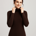 Women's Ribbed Turtleneck Sweater – Classic Slim Fit Knit For Everyday Wear - Nalani - Fashion Clothing and Decor