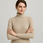 Women's Ribbed Turtleneck Sweater – Classic Slim Fit Knit For Everyday Wear - Nalani - Fashion Clothing and Decor
