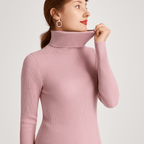 Women's Ribbed Turtleneck Sweater – Classic Slim Fit Knit For Everyday Wear - Nalani - Fashion Clothing and Decor