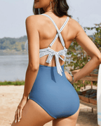 Women's Swimsuit - Twist Front Cut-Out Design and Ruched Body Detail - Nalani - Fashion Clothing and Decor