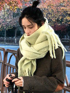 Womens Thick Pashmina Scarf With Fringe Winter Warmth - Nalani - UK Fashion Clothing and Decor