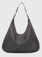 Women’s Vegan Leather Hobo Handbag - Large Shoulder Bag with Zip Pockets - Nalani - Fashion Clothing and Decor