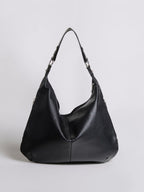 Women’s Vegan Leather Hobo Handbag - Large Shoulder Bag with Zip Pockets - Nalani - Fashion Clothing and Decor