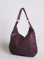 Women’s Vegan Leather Hobo Handbag - Large Shoulder Bag with Zip Pockets - Nalani - Fashion Clothing and Decor