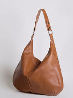 Women’s Vegan Leather Hobo Handbag - Large Shoulder Bag with Zip Pockets - Nalani - Fashion Clothing and Decor