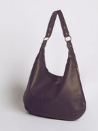 Women’s Vegan Leather Hobo Handbag - Large Shoulder Bag with Zip Pockets - Nalani - Fashion Clothing and Decor