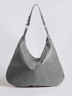 Women’s Vegan Leather Hobo Handbag - Large Shoulder Bag with Zip Pockets - Nalani - Fashion Clothing and Decor