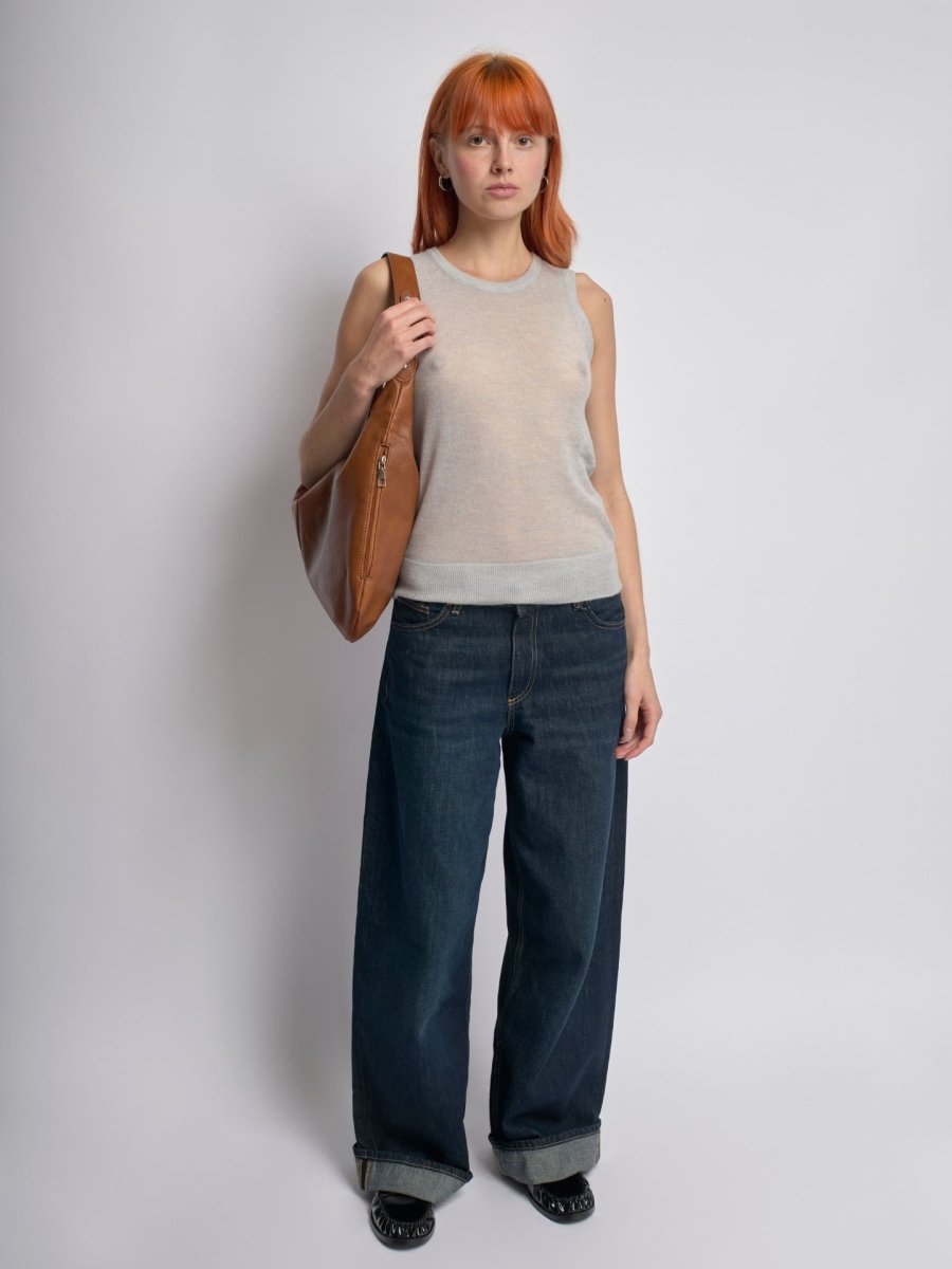 Women’s Vegan Leather Hobo Handbag - Large Shoulder Bag with Zip Pockets - Nalani - Fashion Clothing and Decor