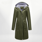 Women's waterproof over knee trench coat - Nalani - UK Fashion Clothing and Decor