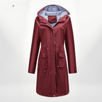 Women's waterproof over knee trench coat - Nalani - UK Fashion Clothing and Decor