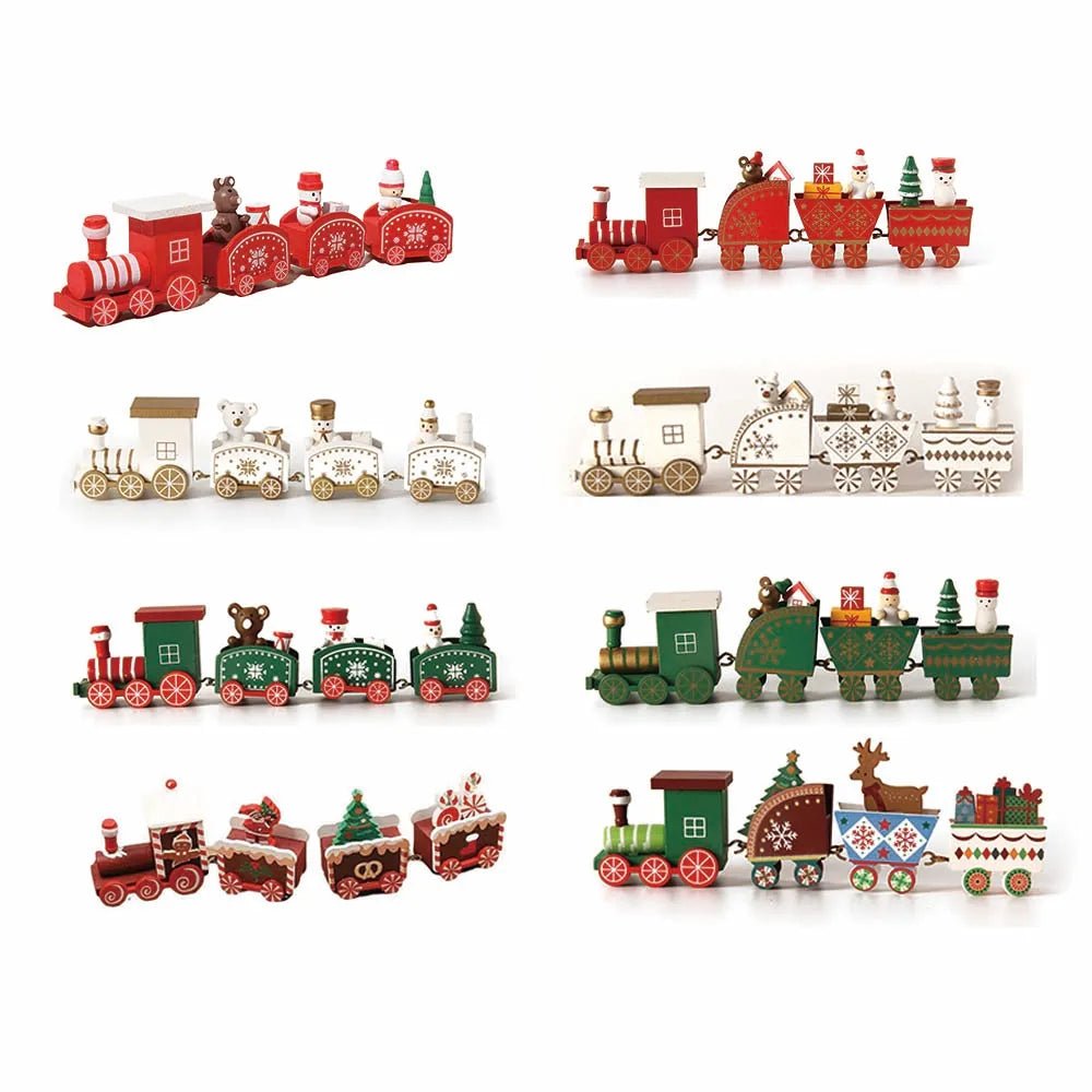 Wooden Christmas Train Ornament With Moving Train Decoration Gift - Nalani - UK Fashion Clothing and Decor