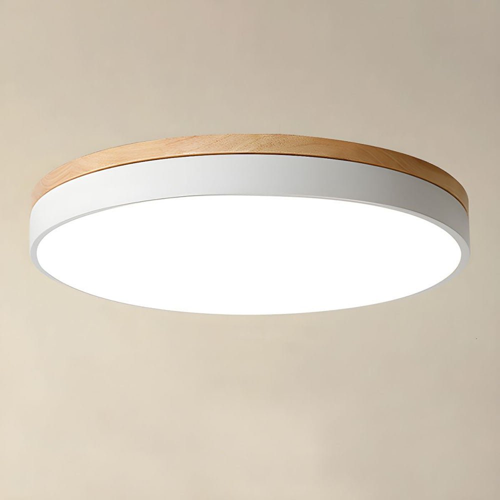 Wooden Round Shape Flush Ceiling Lights For Living Room - Nalani - UK and AUS Fashion Clothing and Decor