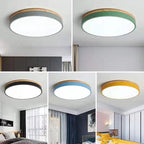 Wooden Round Shape Flush Ceiling Lights For Living Room - Nalani - UK and AUS Fashion Clothing and Decor