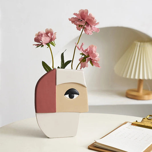 Artistic Modern Vase for Home Decor and Flower Display Pink NALANI