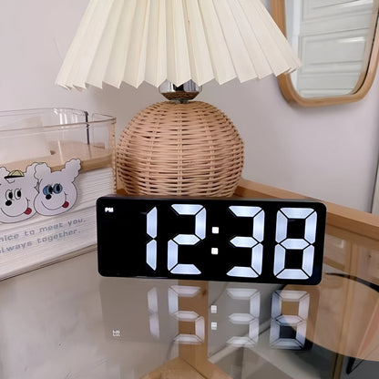 Chronel | Digital LED Mirror Alarm Clock – Sleek, Modern & Versatile NALANI