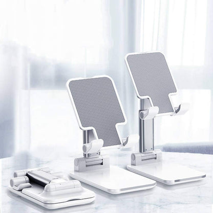 Foldable Adjustable Phone Stand With Charging Port Portable White NALANI
