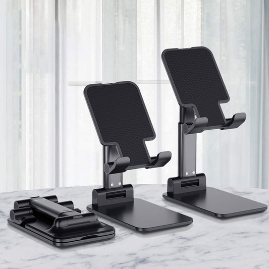 Foldable Adjustable Phone Stand With Charging Port Portable Black NALANI