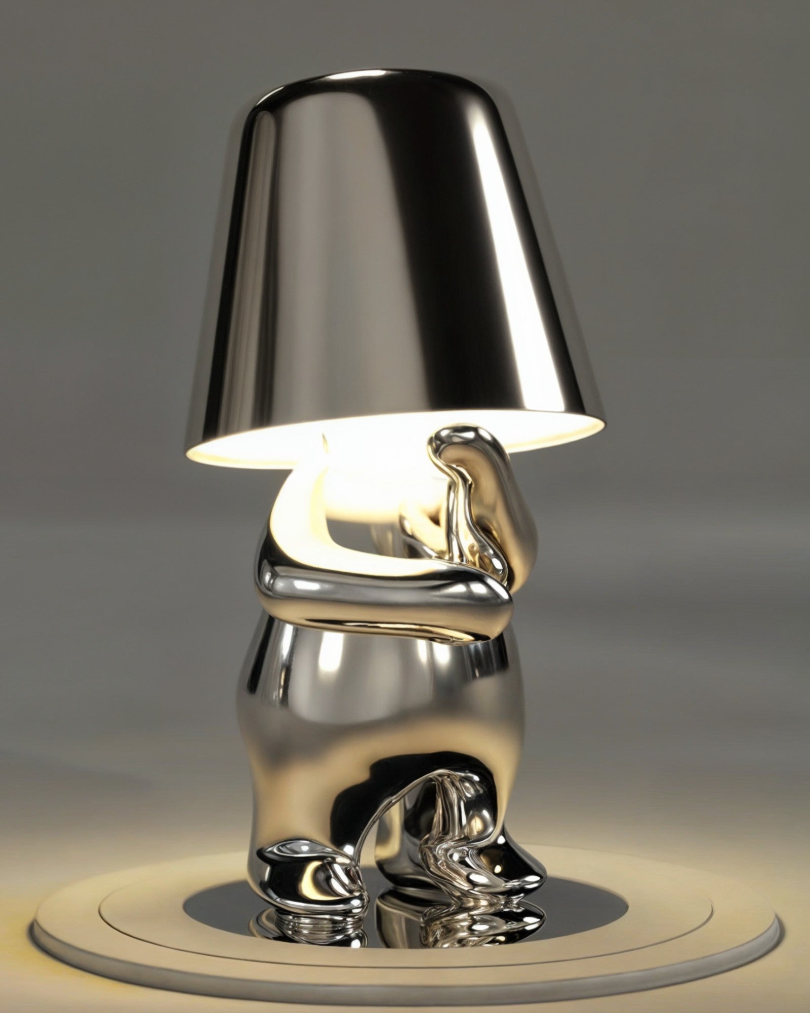 Golden USB rechargeable table lamp with dimmer function 1800mAh NALANI