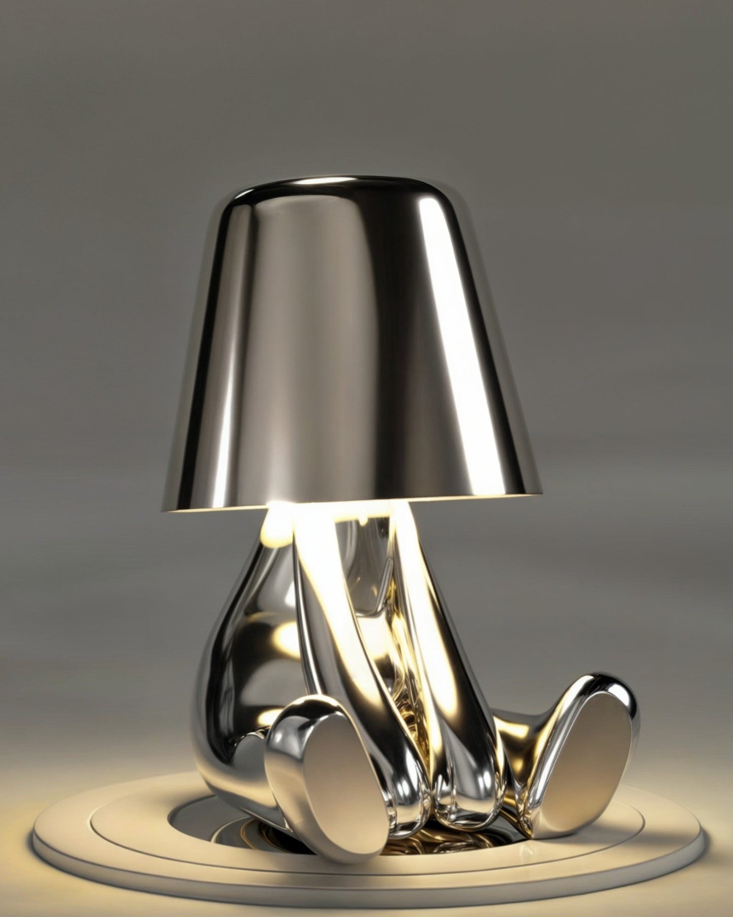 Golden USB rechargeable table lamp with dimmer function 1800mAh NALANI