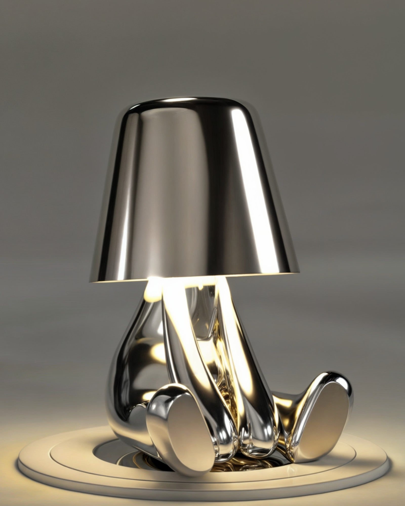 Golden USB rechargeable table lamp with dimmer function 1800mAh NALANI